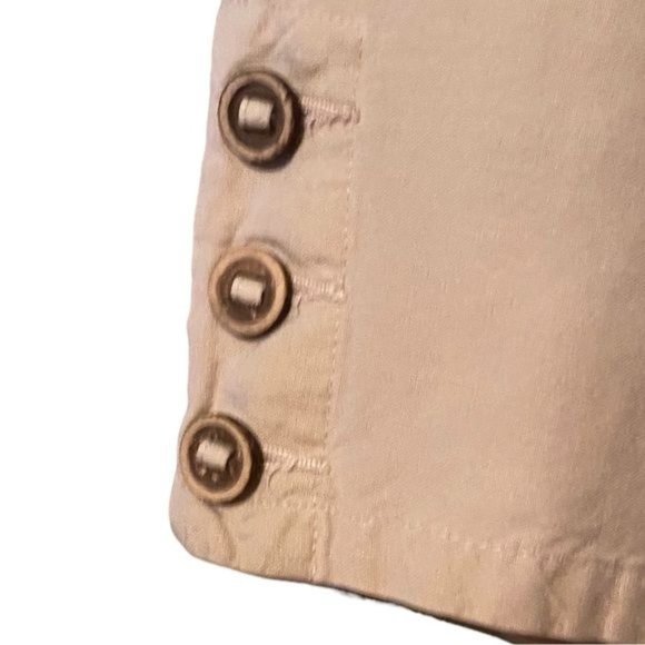 Linen Blend Plus Size 14 Boho Hi-Rise Cropped Wide Leg Pants Boho Beachy - Picture 4 of 9